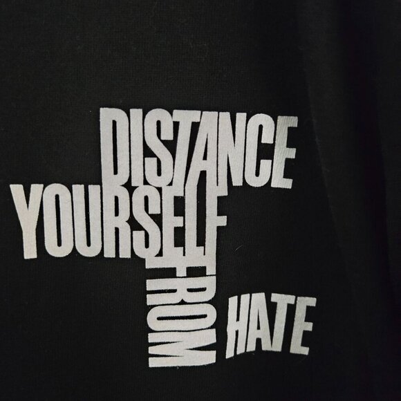 Jason Wu Distance Yourself From Hate Unisex Cotton Crewneck Sweatshirt Size L - Picture 3 of 6